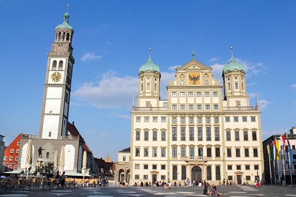 Augsburg - Mayors Office and Perlach Tower