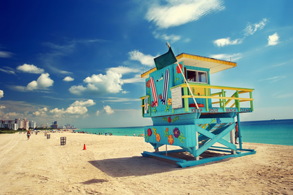 Miami beach in daytime